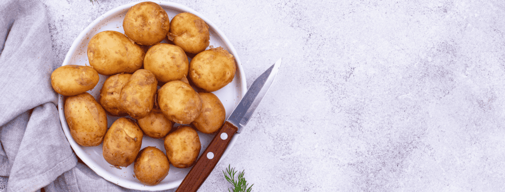 Potatoes and a knife